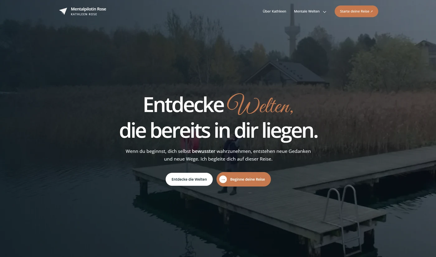 Website von Mentalpilotin Rose: Entdecke Welten, die bereits in dir liegen.